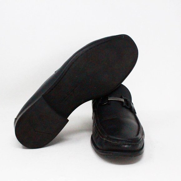 SALVATORE FERRAGAMO #40275 Black Parigi Bit Driver Loafers (US 8 EU 38)